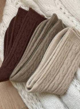 New Fa17859705shion Solid 9% Wool Socks Women Winter Thicken