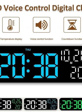 LED Digital Clock Temperature Date Week Display Desktop Cloc