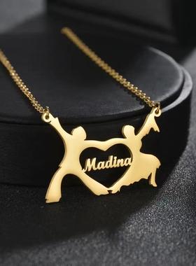 Customized letter name necklace personalized arabic fashion