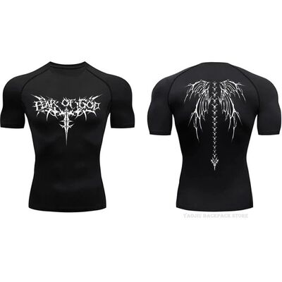Men's Compression Shirt Anime Print Gym Sport Quick Dry Gym