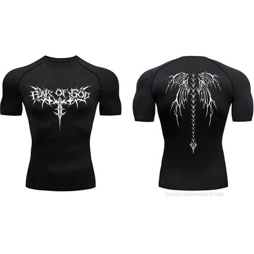 Men's Compression Shirt Anime Print Gym Sport Quick Dry Gym