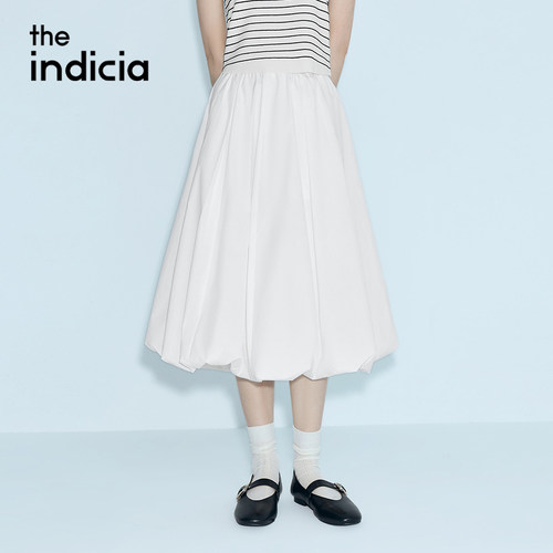 indicia标记商场同款2026夏季新款女装半身裙白色裙子F2B6QZ125C