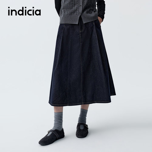 indicia标记商场同款2026春季新款牛仔半身裙女装裙子F2A6QZ081N