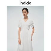女装 夏季 款 indicia标记商场同款 简约优雅短袖 连衣裙6B406LQ367C