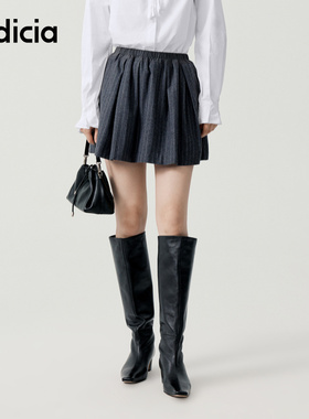 indicia标记商场同款2025秋冬新款女装短款条纹半身裙F2D5QZ577C