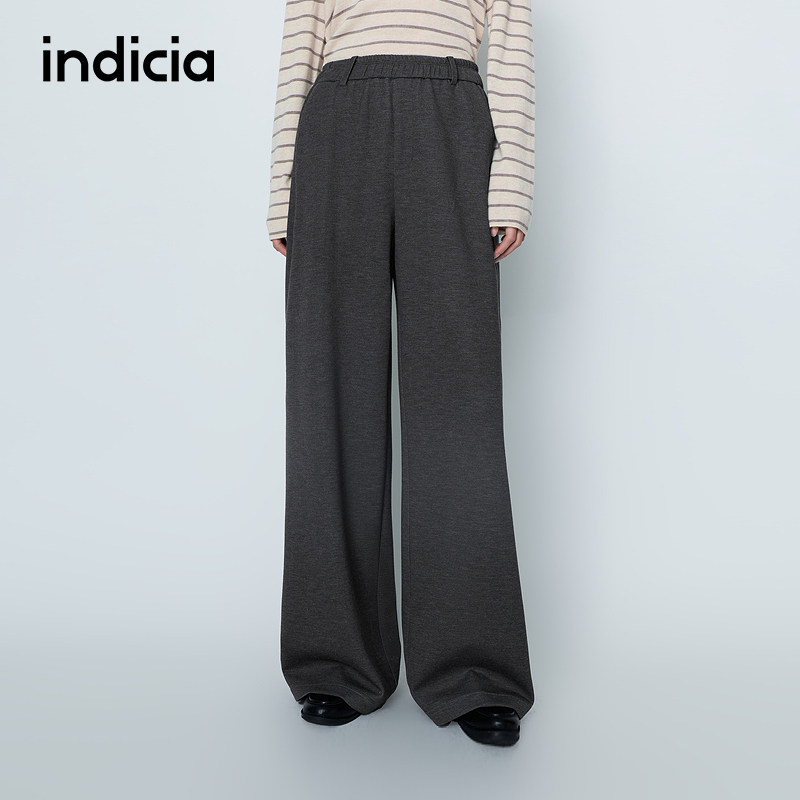 indicia标记商场同款26春季新款女装休闲裤女灰色长裤子L2A6KZ015
