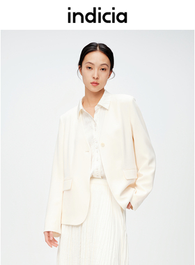 indicia标记女装春季高级感通勤百搭v领气质西装外套6A403XZ180C