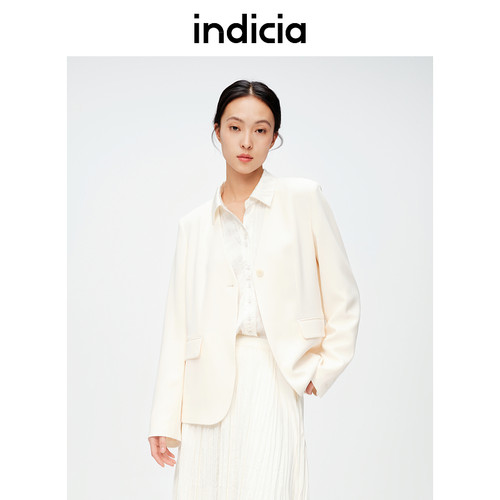 indicia标记女装春季高级感通勤百搭v领气质西装外套6A403XZ180C