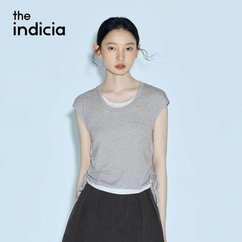 indicia标记商场同款2026夏季新款女装假两件套T恤背心L2B6TX099