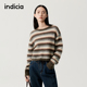2025秋冬季 新款 条纹针织衫 indicia标记商场同款 女毛衫 F2D5MS382F