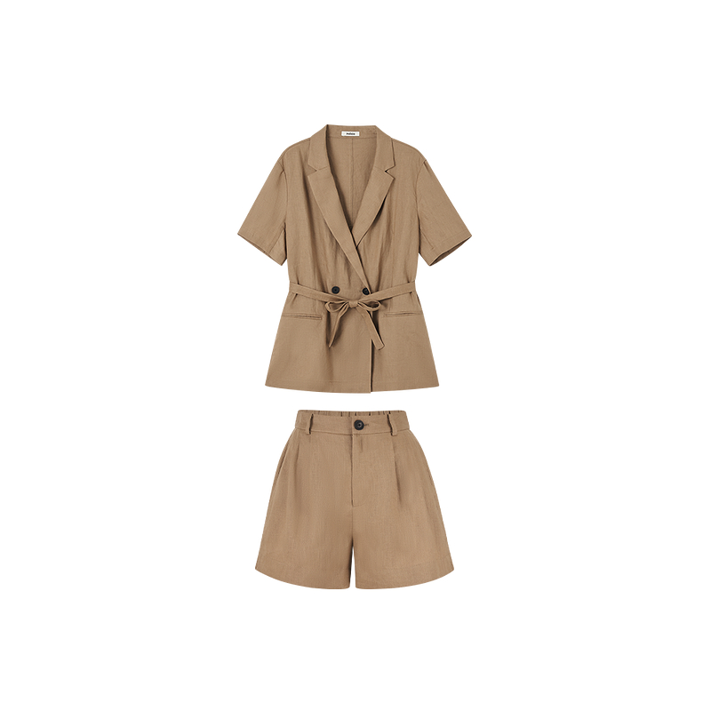 indicia标记商场同款25秋新款薄款休闲亚麻西装套装F2C5TZ306F