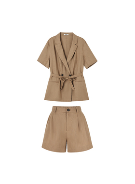 indicia标记商场同款25秋新款薄款休闲亚麻西装套装F2C5TZ306F