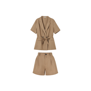 indicia标记商场同款25秋新款薄款休闲亚麻西装套装F2C5TZ306F