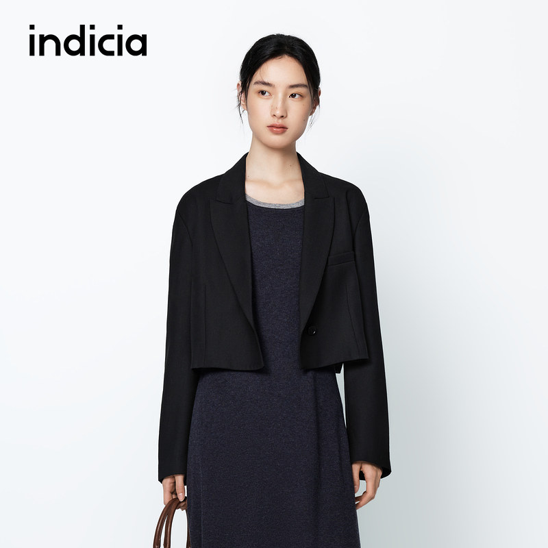 indicia标记商场同款春秋季休闲气质短款小西装外套6A403XZ178F