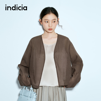 indicia标记商场同款25夏新款极简风长袖空调衫F2B5SY305N