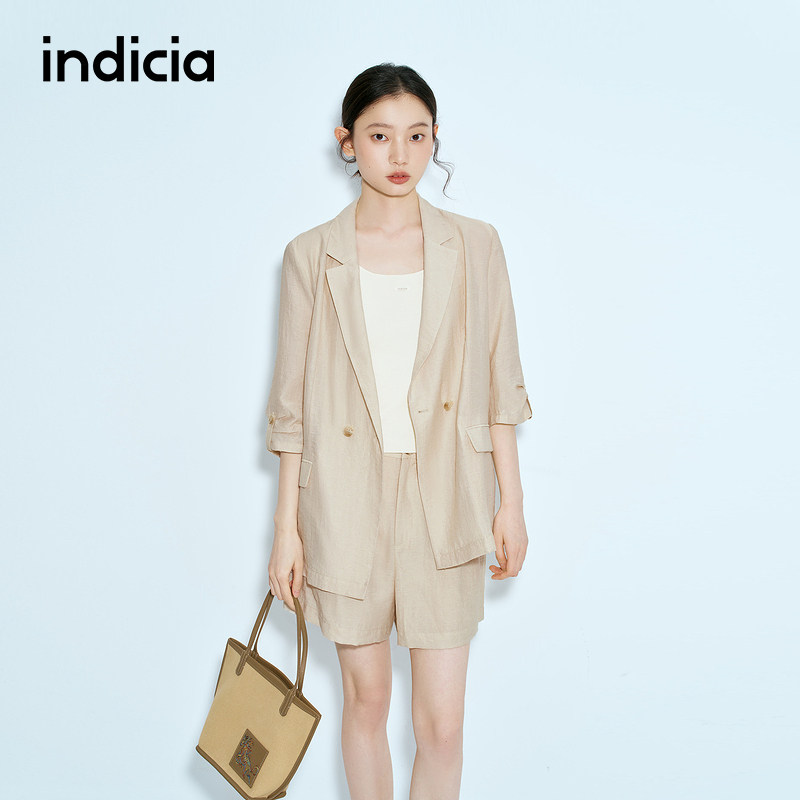 indicia标记商场同款25夏新款两件套时尚简约套装女F2B5TZ305C