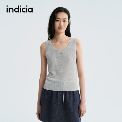 indicia标记商场同款2026夏季新款女装背心灰色上衣F2B6BX180C