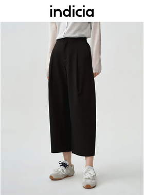 indicia标记商场同款25夏新款宽松休闲裤百搭哈伦裤 F2B5KZ116F