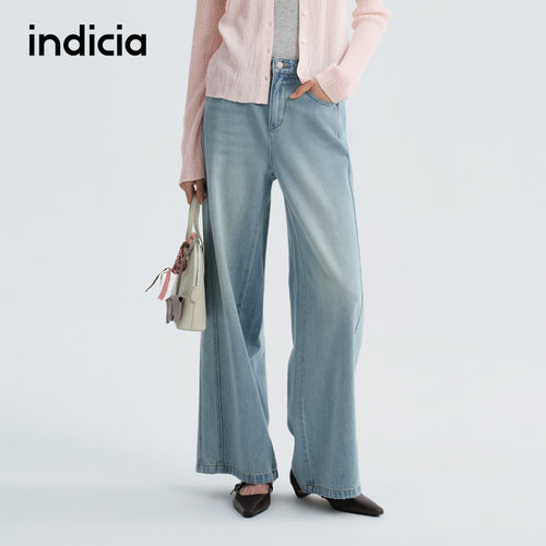 indicia标记商场同款2026夏季新款女装牛仔裤阔腿裤F2B6NK138C