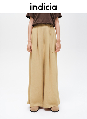 indicia标记商场同款女装夏季款舒适显瘦阔腿休闲裤6B406KZ408C