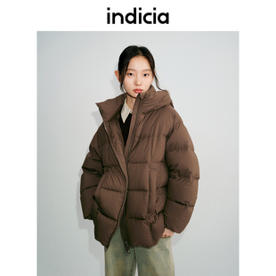 indicia标记24冬新款 泡芙简约连帽下摆可调节羽绒服L2D4YR181