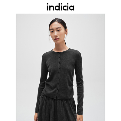 indicia标记商场同款女装冬款温柔气质灰色针织套装F2D4TZ812C