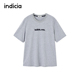 indicia标记商场同款 25秋新款 字母灰色T恤百搭上衣女F2C5TX377N