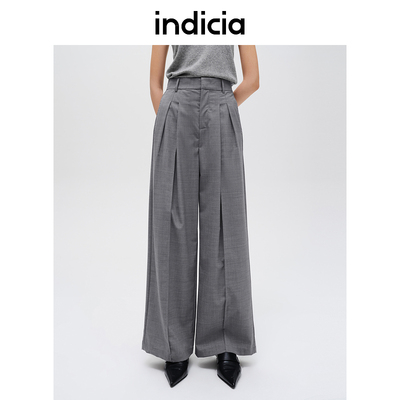 indicia标记商场同款女装夏款简约阔腿西装裤休闲裤6B406KZ405C