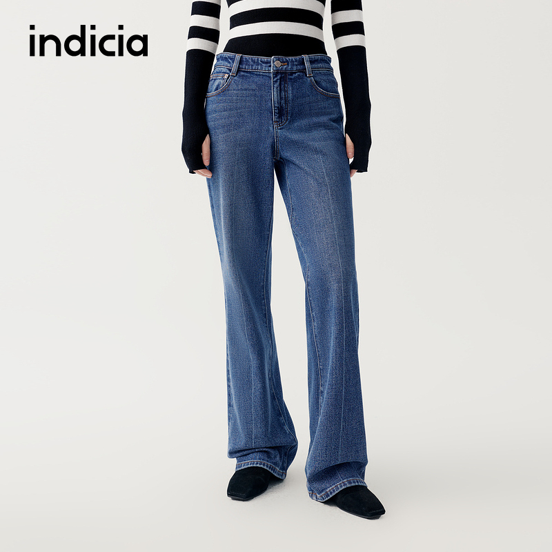 indicia标记商场同款2025秋冬季新款女装牛仔裤F2D5NK485F