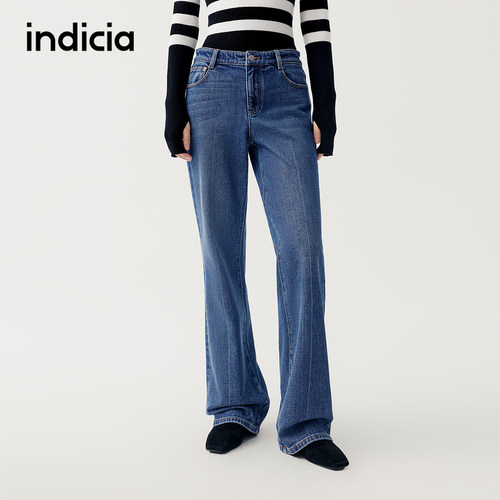 indicia标记商场同款2025秋冬季新款女装牛仔裤F2D5NK485F