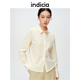 米色纯棉衬衫 indicia标记商场同款 2024春新款 简约上衣6A403CS160C