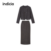 F2D5TZ477C indicia标记商场同款 两件套时尚 2025秋冬新款 套装 女装