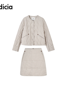 indicia标记商场同款宽松羽绒服轻薄气质短款半裙套装F2D4TZ748F