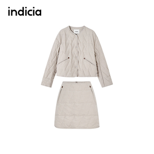indicia标记商场同款宽松羽绒服轻薄气质短款半裙套装F2D4TZ748F