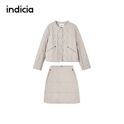 indicia标记商场同款宽松羽绒服轻薄气质短款半裙套装F2D4TZ748F
