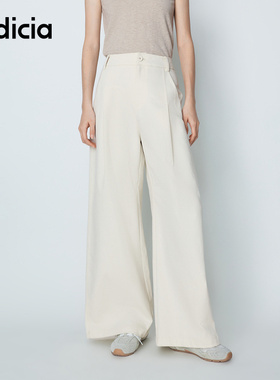 indicia标记商场同款26春季新款女装米色休闲裤女裤子L2A6KZ003