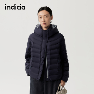 indicia标记商场同款冬季新款女装深蓝色羽绒服外套F2D5YR558F