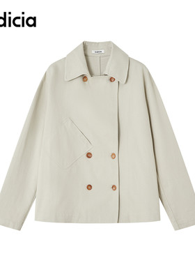 indicia标记商场同款春秋女装休闲气质短款风衣外套女F2A5FY223N