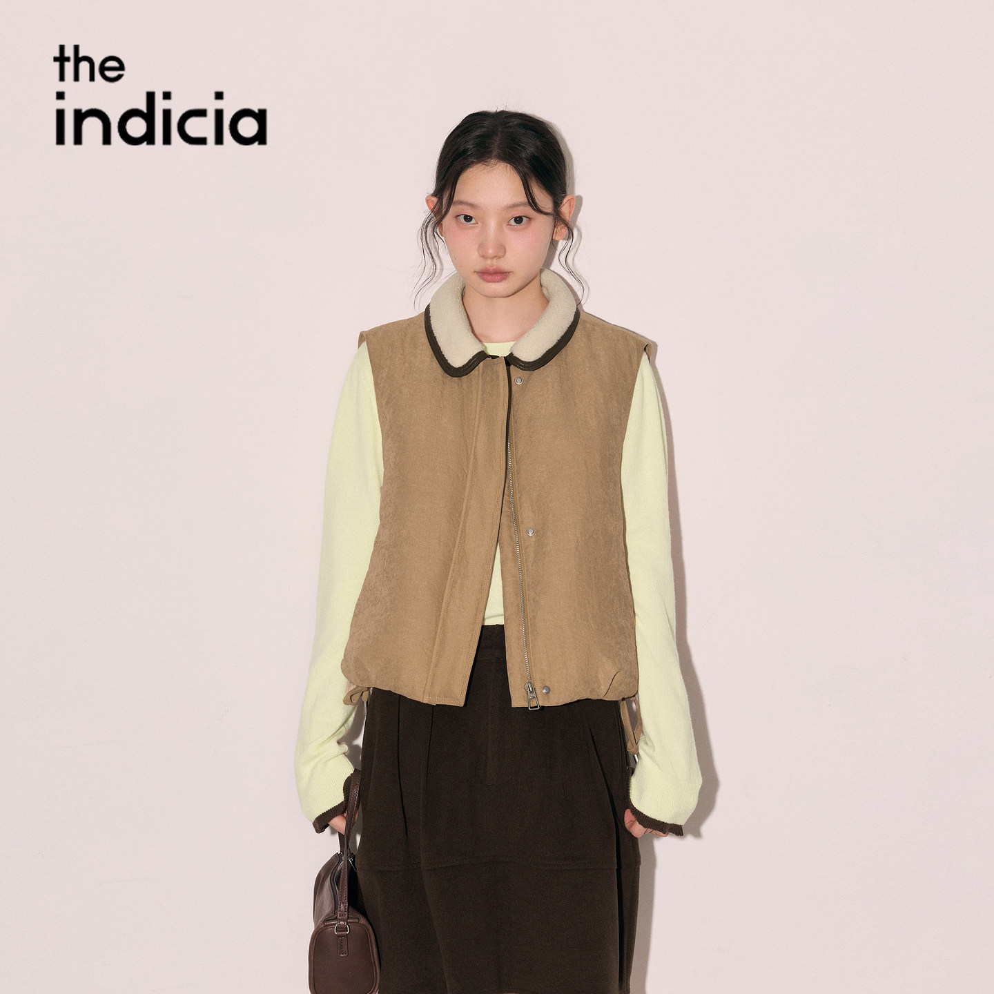 indicia标记商场同款2026冬季新款女装羽绒马甲短外套L2D6YM349Y