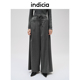 秋冬季 休闲裤 女条纹阔腿长裤 indicia标记商场同款 女装 F2C4KZ477C