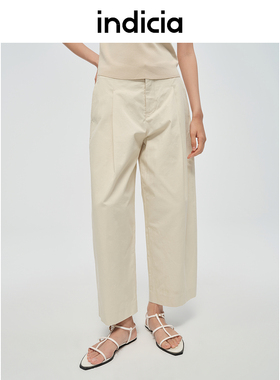 indicia标记商场同款女装夏季棉质休闲直筒简约长裤6B406KZ352F