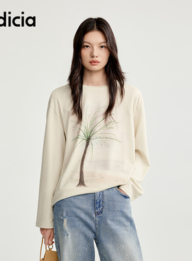 indicia标记商场同款25秋新款设计感印花罩衫T恤休闲L2C5TX131