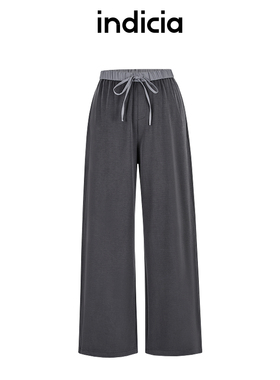 indicia标记商场同款25夏新款休闲直筒轻薄阔腿裤女F2B5KZ258N