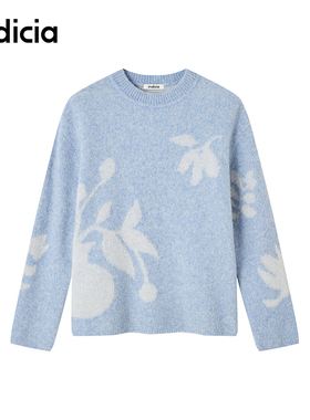 indicia标记商场同款慵懒风设计感宽松套头针织毛衫F2D4MS741C