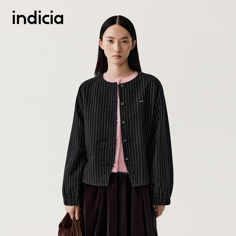 indicia标记商场同款2025秋冬季新款女装羊毛短款外套L2D5WT288