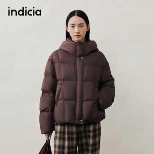 indicia标记商场同款2025冬季新款女装短款羽绒服外套女L2D5YR251