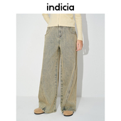 女装 indicia标记阔腿休闲裤 L2D4NK174 款 时尚 子宽松牛仔裤 女冬季