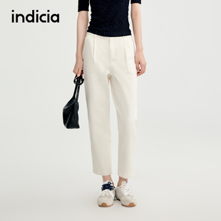 indicia标记25秋新款百搭宽松直筒休闲米色工装裤L2C5NK156
