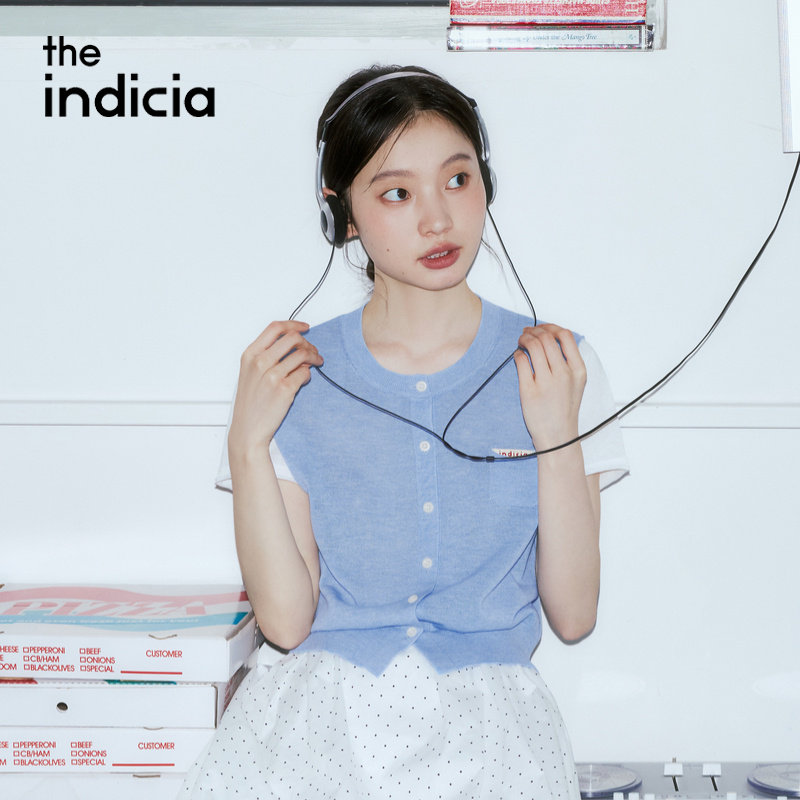 indicia标记商场同款2026夏季新款女装针织衫拼色开衫女L2B6KS085