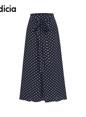 indicia标记商场同款25夏新款桑蚕丝波点轻柔半身裙 F2B5QZ271C